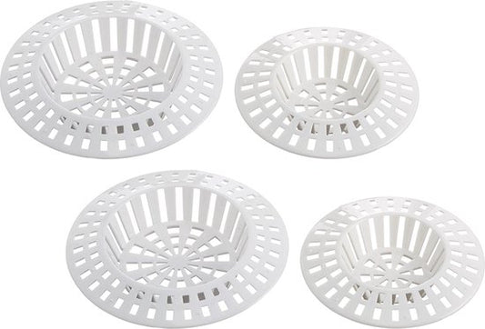 Wenko Passoire pour gouttière 6/7 cm, en plastique blanc, lot de 4