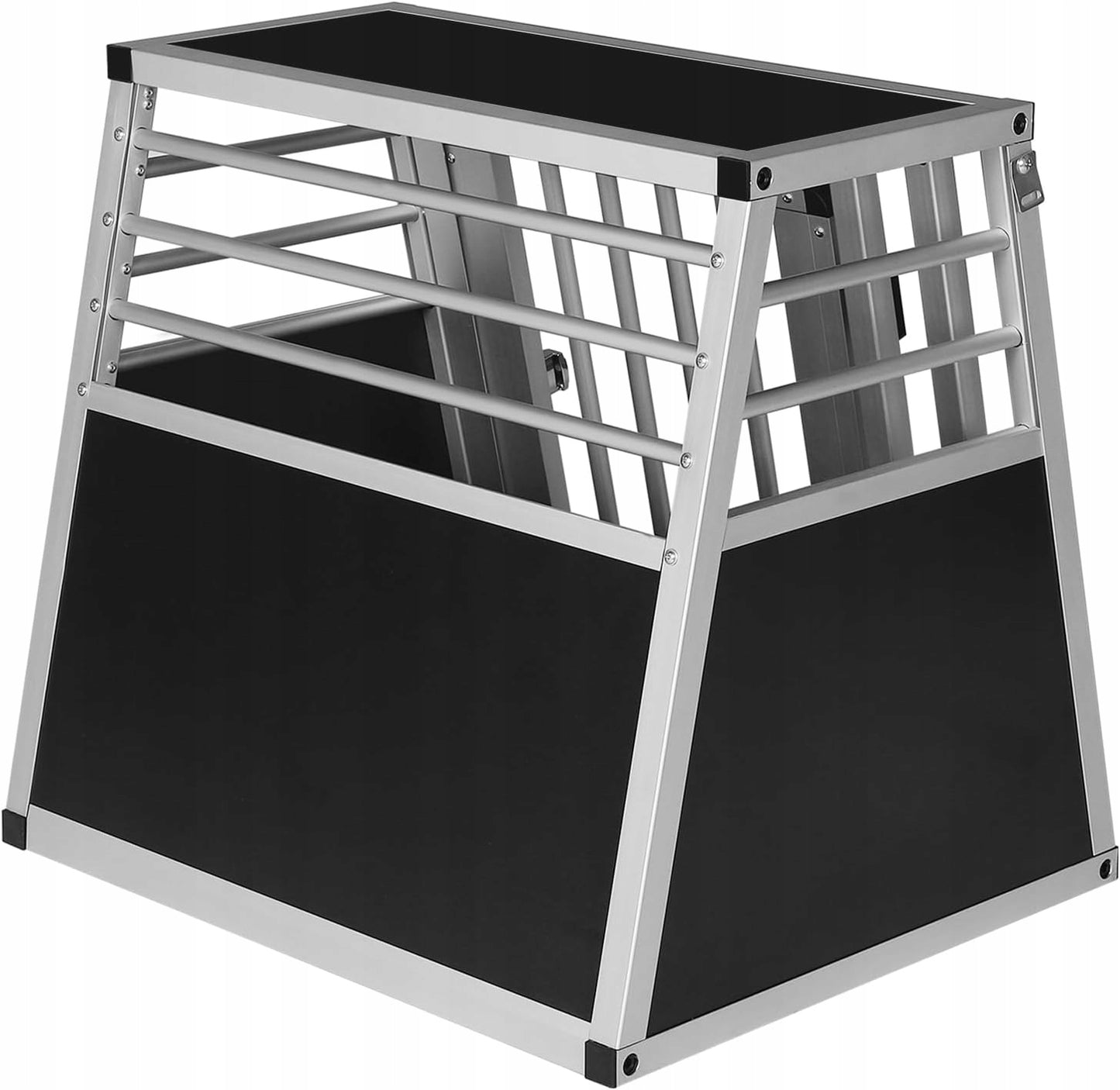 Cage pour chien Woltu en aluminium pour voiture avec clé - Noir - 50 x 60 x 60 cm