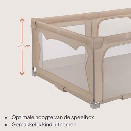Lionelo Florence Easy Fold - Parc pour bébé – Se replie très rapidement – 150 x 180 cm – Pour la maison et le jardin – 0 à 48 mois – Parc sécurisé – Sac de transport – Compact une fois plié – Parc de jeu avec filet respirant – 2 entrées latérales à fermet