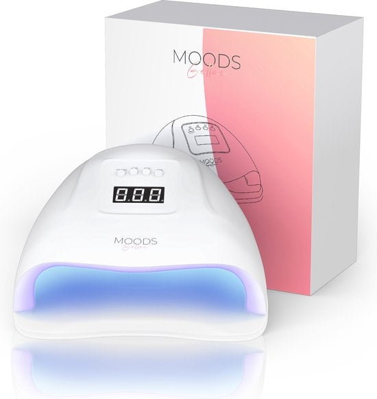 Moods Gellac Professional Luxury Nail Lamp- UV Lamp Gel Nails - Nail Dryer - Contrôlable avec des boutons - Powerful LED Lamp - White