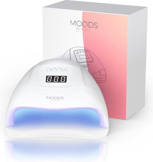 Moods Gellac Professional Luxury Nail Lamp- UV Lamp Gel Nails - Nail Dryer - Contrôlable avec des boutons - Powerful LED Lamp - White