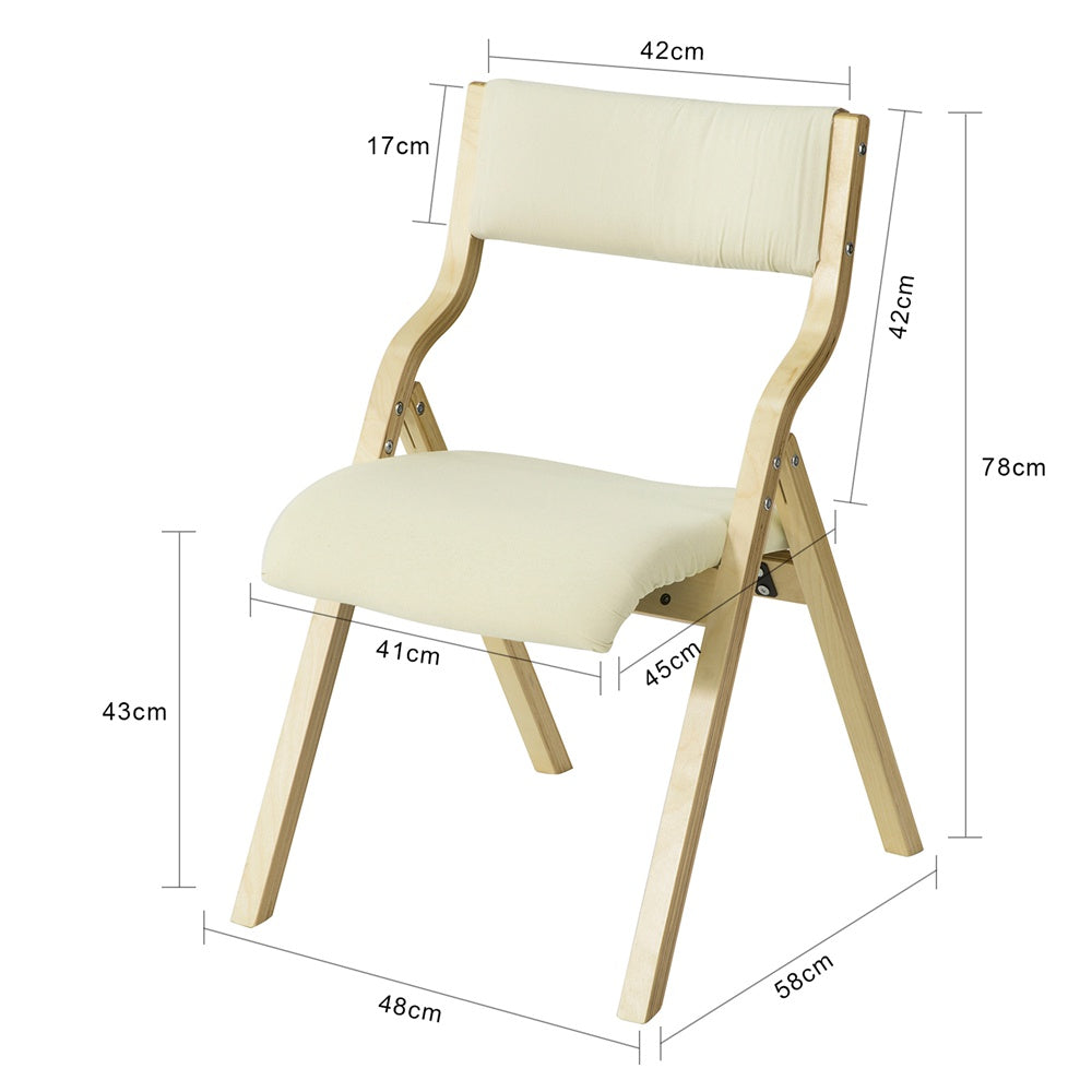 Chaise pliante SoBuy - Avec coussin souple - Max. 90 kg - Blanc