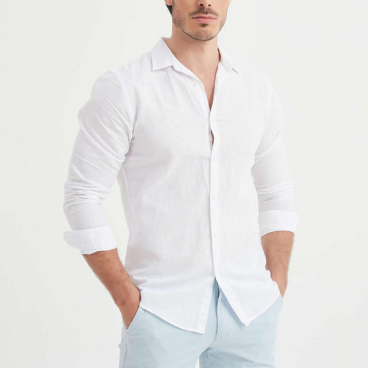 William de Faye Linen Shirt - Blouse Hommes Taille M