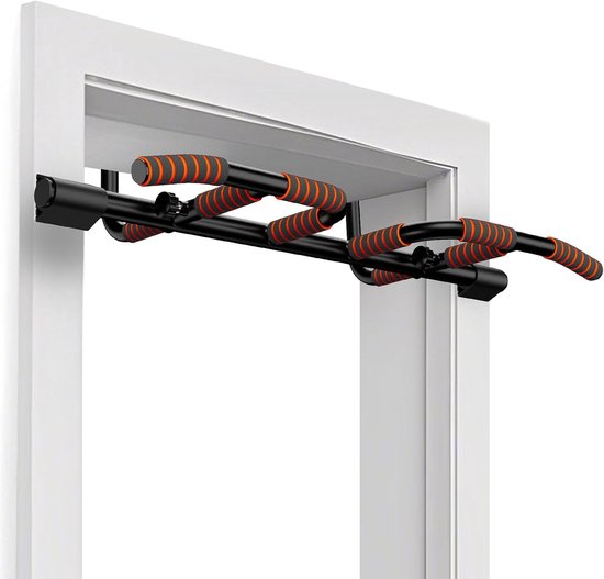 DH FitLife Barre de traction, cadres de porte sans vis, ne glisse pas avec positions multi-grip, barre de traction pour porte, barre de traction, barre de gymnastique, support de porte à suspendre, pour cadres de porte, 65-92 cm