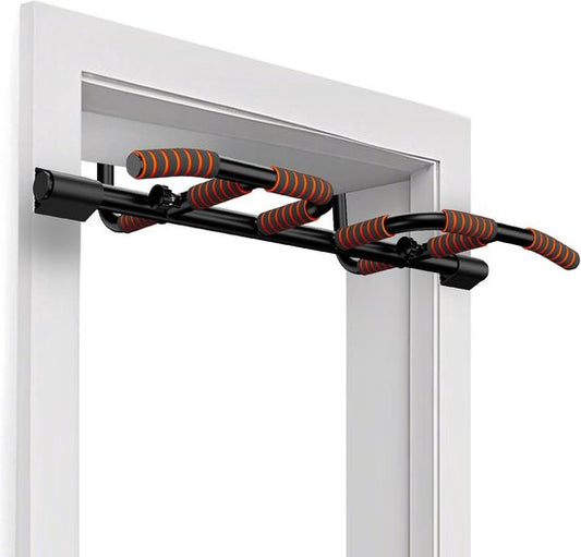 DH FitLife Barre de traction, cadres de porte sans vis, ne glisse pas avec positions multi-grip, barre de traction pour porte, barre de traction, barre de gymnastique, support de porte à suspendre, pour cadres de porte, 65-92 cm