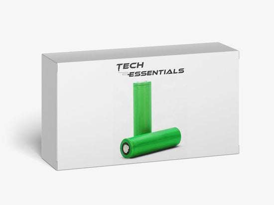 2-Pack Tech Essentials® 18650 Batteries rechargeables - 2600mAh 3.6V - 7.8A - Li-ion - Flat Top - Support - Batterie - Lithium