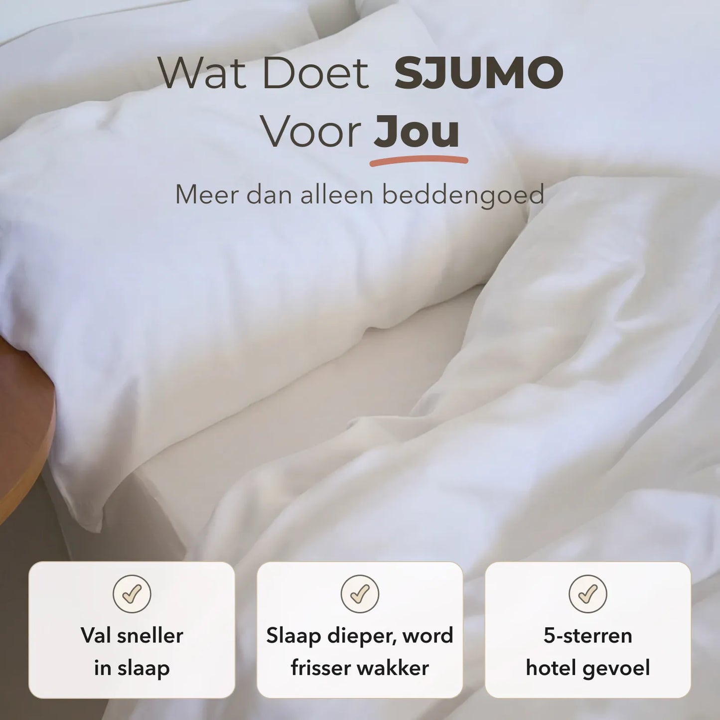 Sjumo - Housse de couette en satin de Tencel - 260x220 cm - Fresh White Tencel & Cotton Satin - High Gloss & Silky Soft - Anti-allergique & Respirant - 2 Taies d'oreiller gratuites incluses