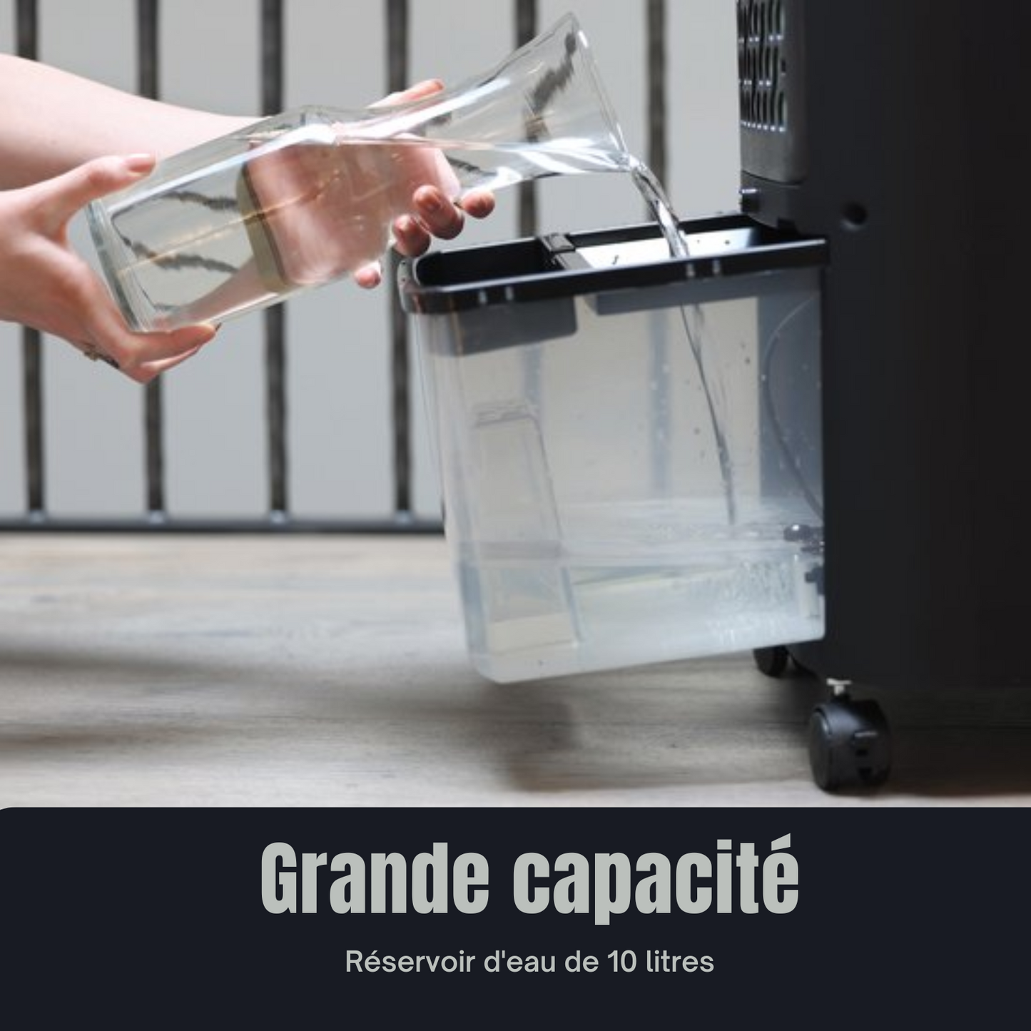 Refroidisseur d'air 3 en 1 - JAP Appliances Edmonton - Ventilateur, Ioniseur et Humidificateur - Avec télécommande et minuterie - Noir mat