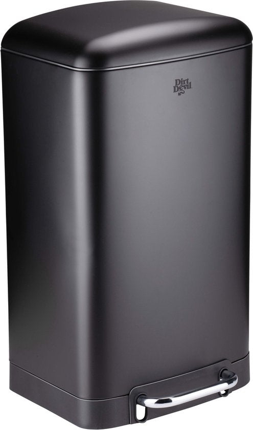 Dirt Devil Pedal bin 30 litres - Poubelle - acier inoxydable - Noir