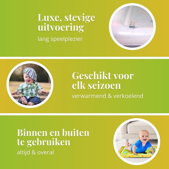 Tenify Water Playmat - Matelas d'eau - Matelas de jeu - Gonflable - Tummy Time - Baby Toy 0 Year - Baby gift - Yellow