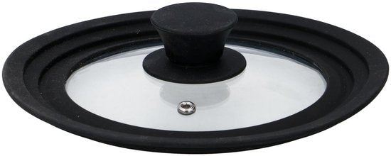 alpina Couvercle de poêle - Avec bord en silicone - 16/ 18/ 20 CM - Verre