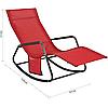 Sobuy - Fauteuil à bascule de jardin pour l'extérieur Fauteuil de relaxation Recliner Bain de soleil, OGS47-R