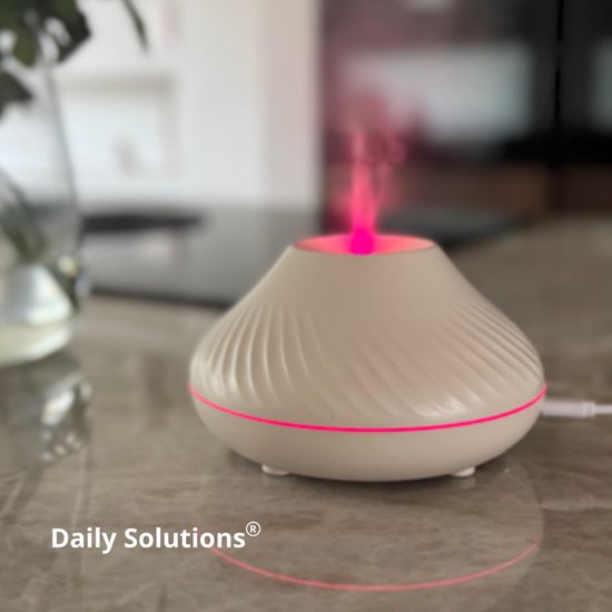 Daily Solutions® Diffuseur d'arômes - Parfum et couleur - Humidificateur - Diffuseurs d'arômes - Nébulisateur - Diffuseur de parfum - Atmosphère apaisante - Blanc