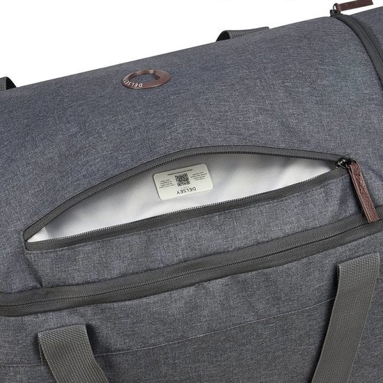 Delsey Paris Maubert 2.0 Weekender - Bagage à main Bagage de voyage 41L - RPET Durable - Serrure TSA - 50 cm - Anthracite