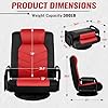 Fauteuil de gaming pivotant Yaheetech – Fauteuil de gaming réglable avec accoudoirs et poche latérale