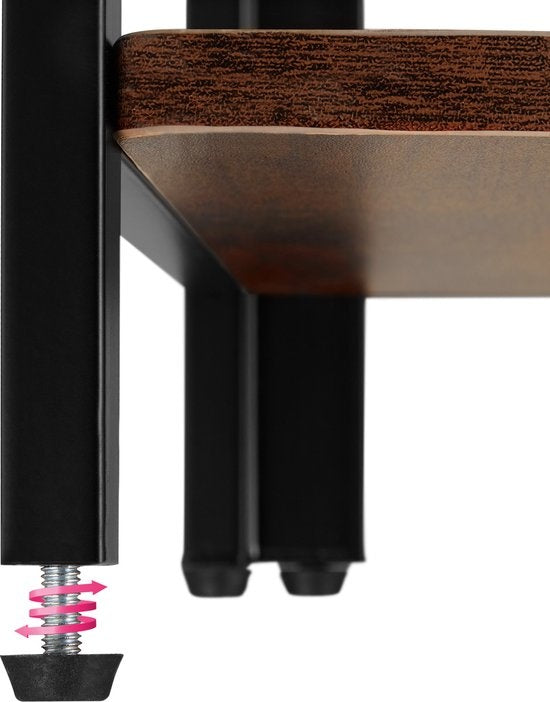 tectake - Meuble d'angle Castlebar 30x30x150cm - brun foncé - 404771