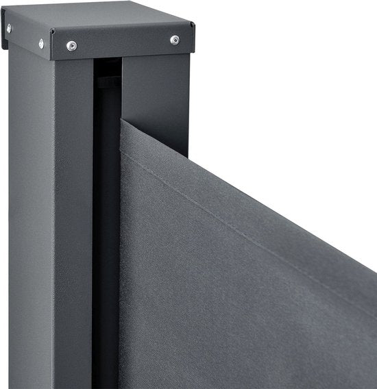 Windbreak rétractable Dubaï - 300 x 160 cm - Gris foncé