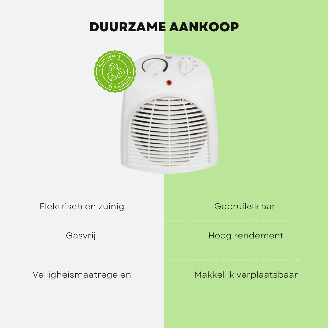 Radiateur soufflant - 2000W - IP21 - jusqu'à 22 m².