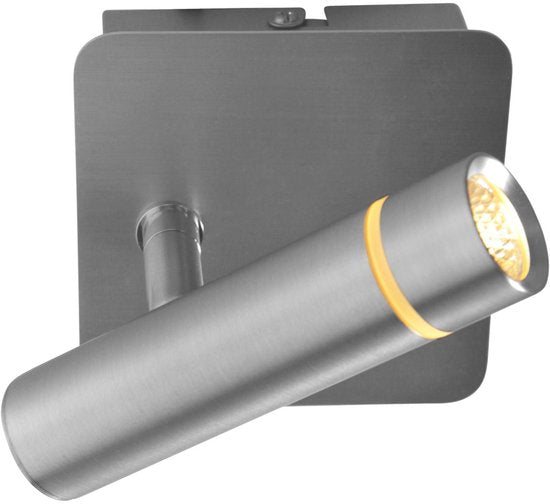Applique murale Volari 4712ST : spot LED en acier offrant un éclairage adapté à la lecture, orientable et inclinable, Steinhauer, design moderne, 500 lumens
