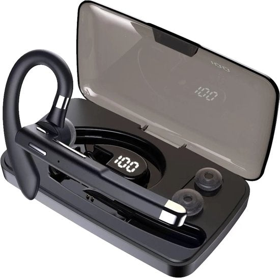 Otiume Wireless Headset - Noise Canceling - Including Charging Case - Bluetooth 5.0 - 100 hours - Waterproof - Bluetooth Headset - Hands-free Calling Auto Bluetooth - Work Earbuds - Earphones - Wireless Headset with Microphone - Office Earphones
