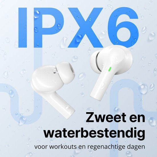 Ecouteurs sans fils Unitone - Ecouteurs Bluetooth - Earpods - Convient à Apple et Android - Blanc