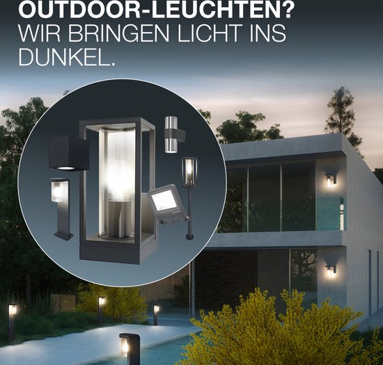 LEDVANCE ENDURA STYLE SOLAR WALL luminaire extérieur, 0,5W, 50lm, applique, gris foncé, éclairage indirect, batterie rechargeable, indice de protection IP44, température de couleur 3.000K, couleur blanc chaud, applique murale