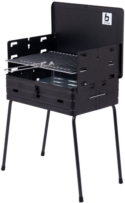 Bo-Camp - Barbecue - Modèle en forme de valise - Acier - 40 x 30 cm