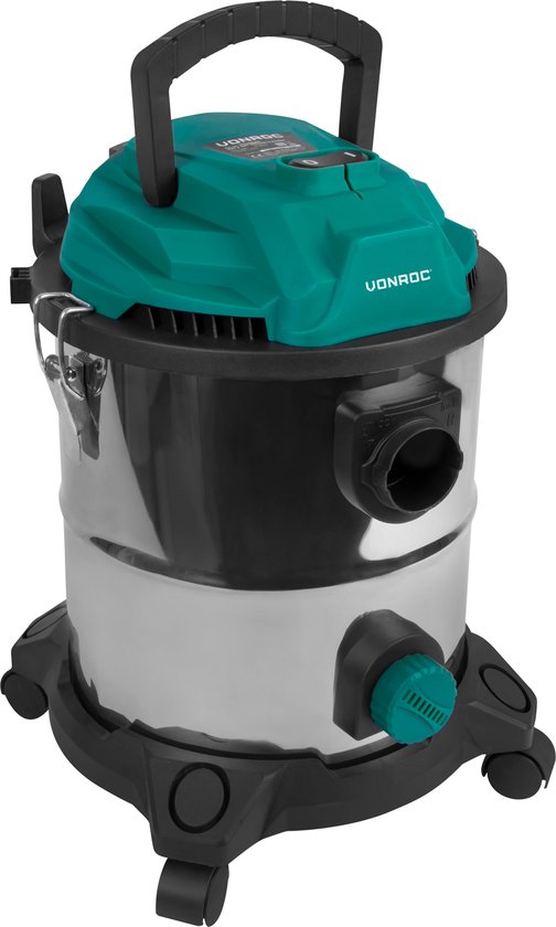 VONROC Aspirateur eau et poussière - Aspirateur tout usage - 1400W - Fonction soufflage - Réservoir 20L - Flexible 3m - Câble d'alimentation 6m