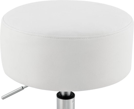 Tabouret de coiffeuse pivotant / Tabouret Tonia - Blanc - ø 38,5 x 65 cm