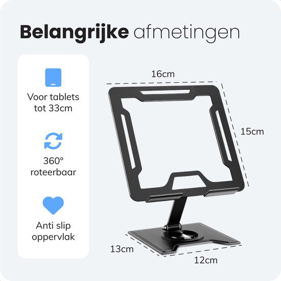 Luft Support de tablette - Jusqu'à 13 pouces - Support de tablette - Support d'iPad - Tablette Samsung - Trépied