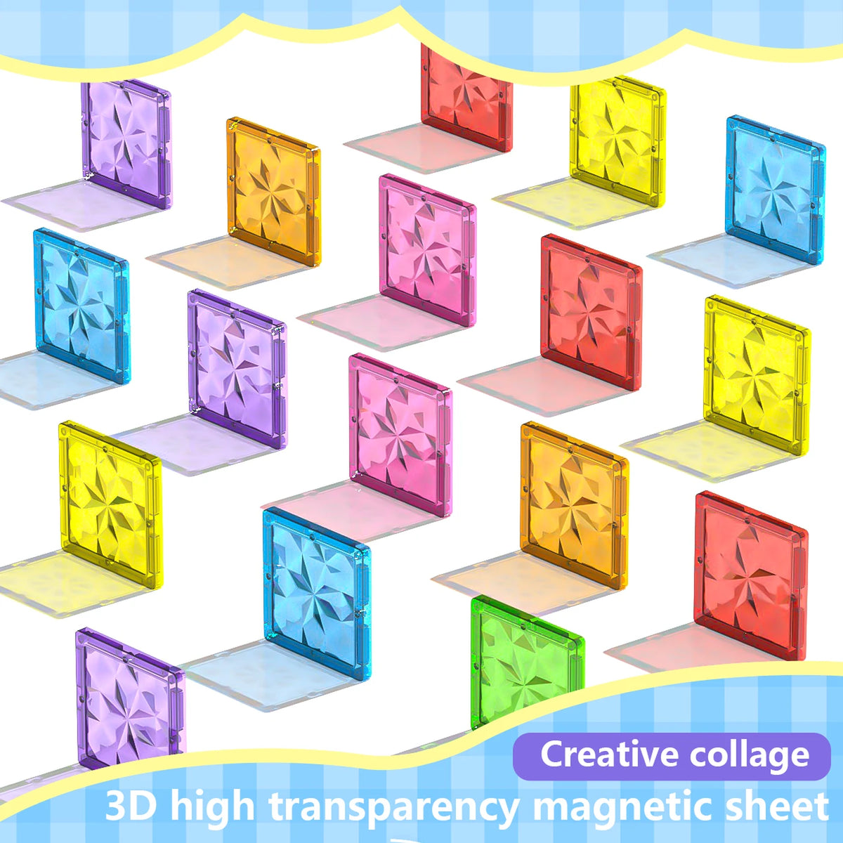 Blocs de construction magnétiques 3D XINQIYUAN – 60 pièces avec circuit à billes – Multicolore – Plastique ABS