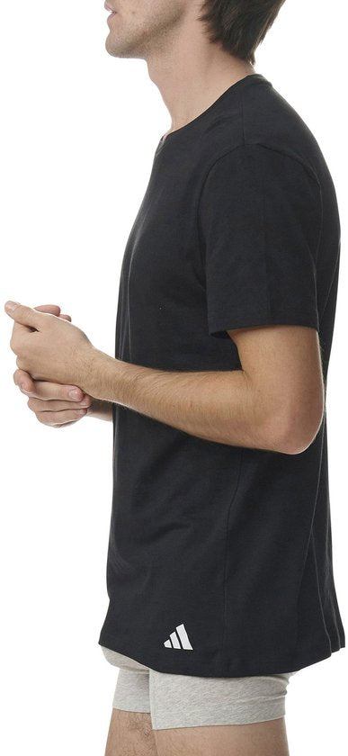 T-shirt à col rond Adidas pour homme (lot de 3) - Taille L