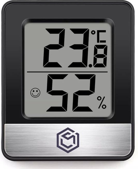 Ease Electronicz Hygromètre - Humidimètre - Station météo numérique - Humidimètre - Thermomètre d'intérieur - Pile incluse