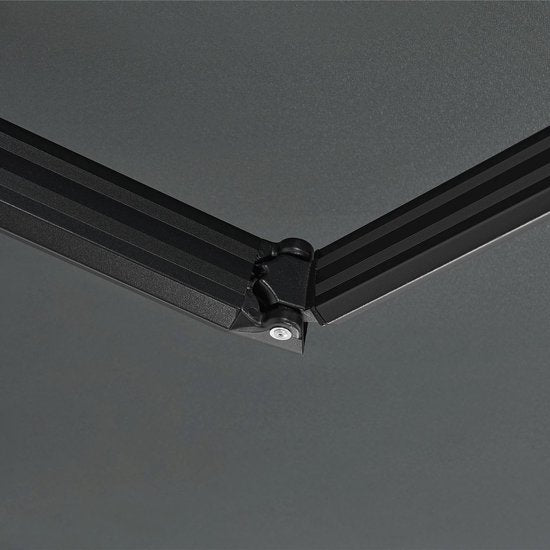 Auvent - 300 x 250 cm - 1 x store articulé 300 x 250 cm - 1 x kit de montage avec supports muraux - 1 x Manuel - Auvent gris foncé