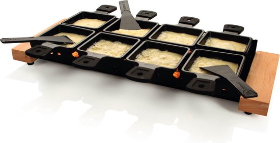 Boska Partyclette® XL - Set de gril à raclette - 8 personnes - Noir - 48x18 cm