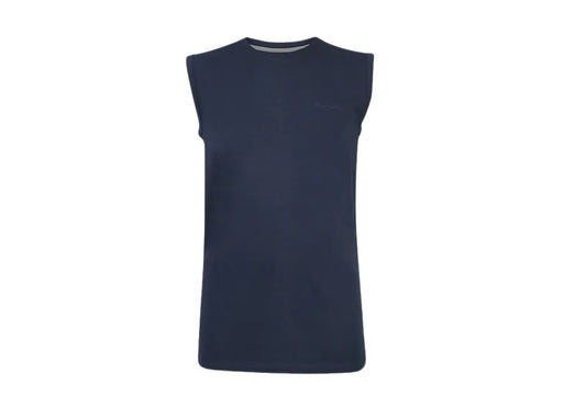 Pierre Cardin T-shirt sans manches - Marine - 100% coton - Taille L - Confortable et élégant pour l'été