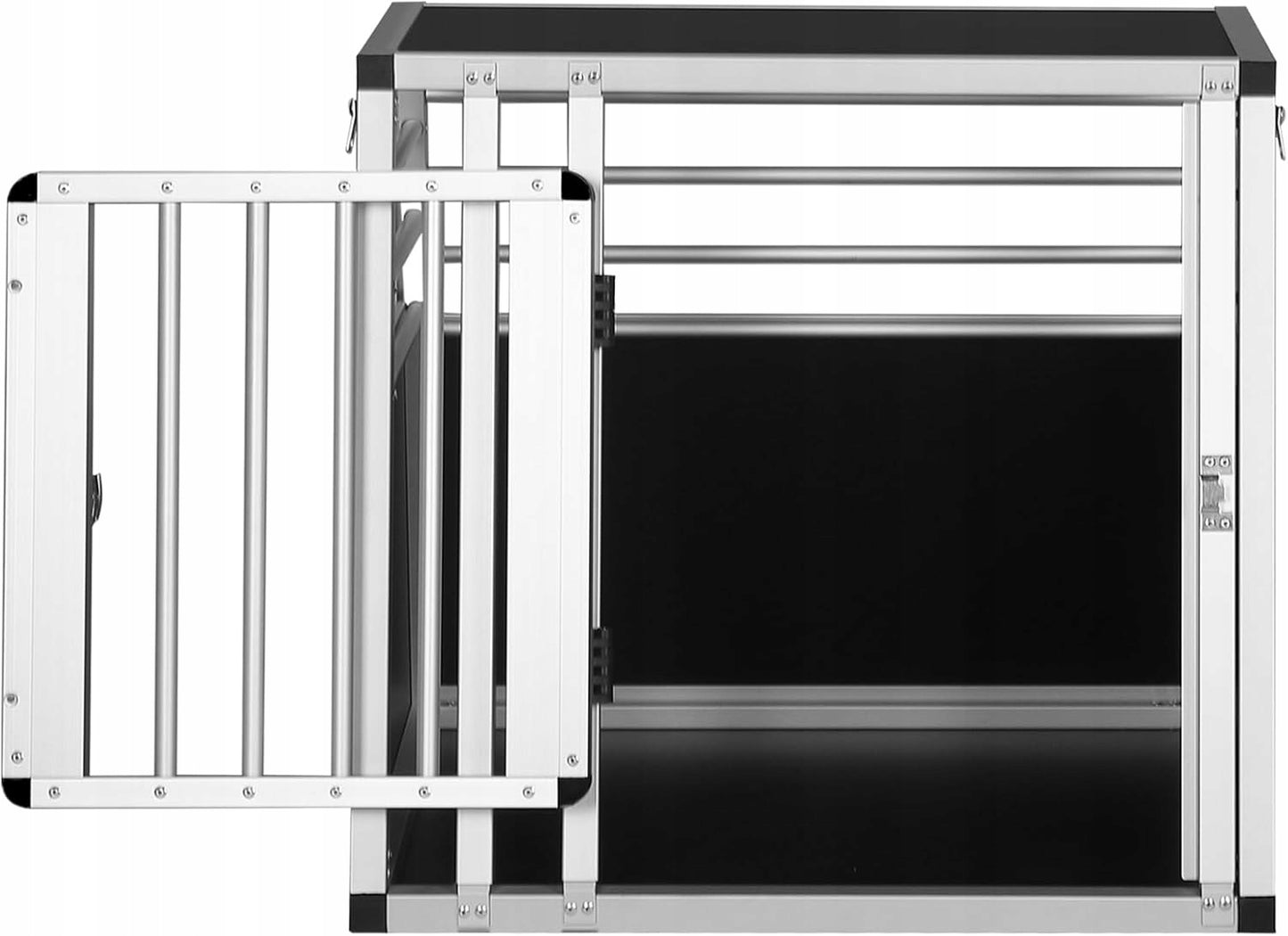 Cage pour chien Woltu en aluminium pour voiture avec clé - Noir - 50 x 60 x 60 cm