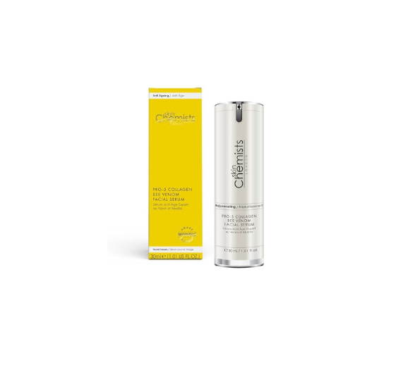 SkinChemists Pro-5 Sérum visage au collagène et au venin d'abeille 30 ml - Acide hyaluronique et miel de manuka