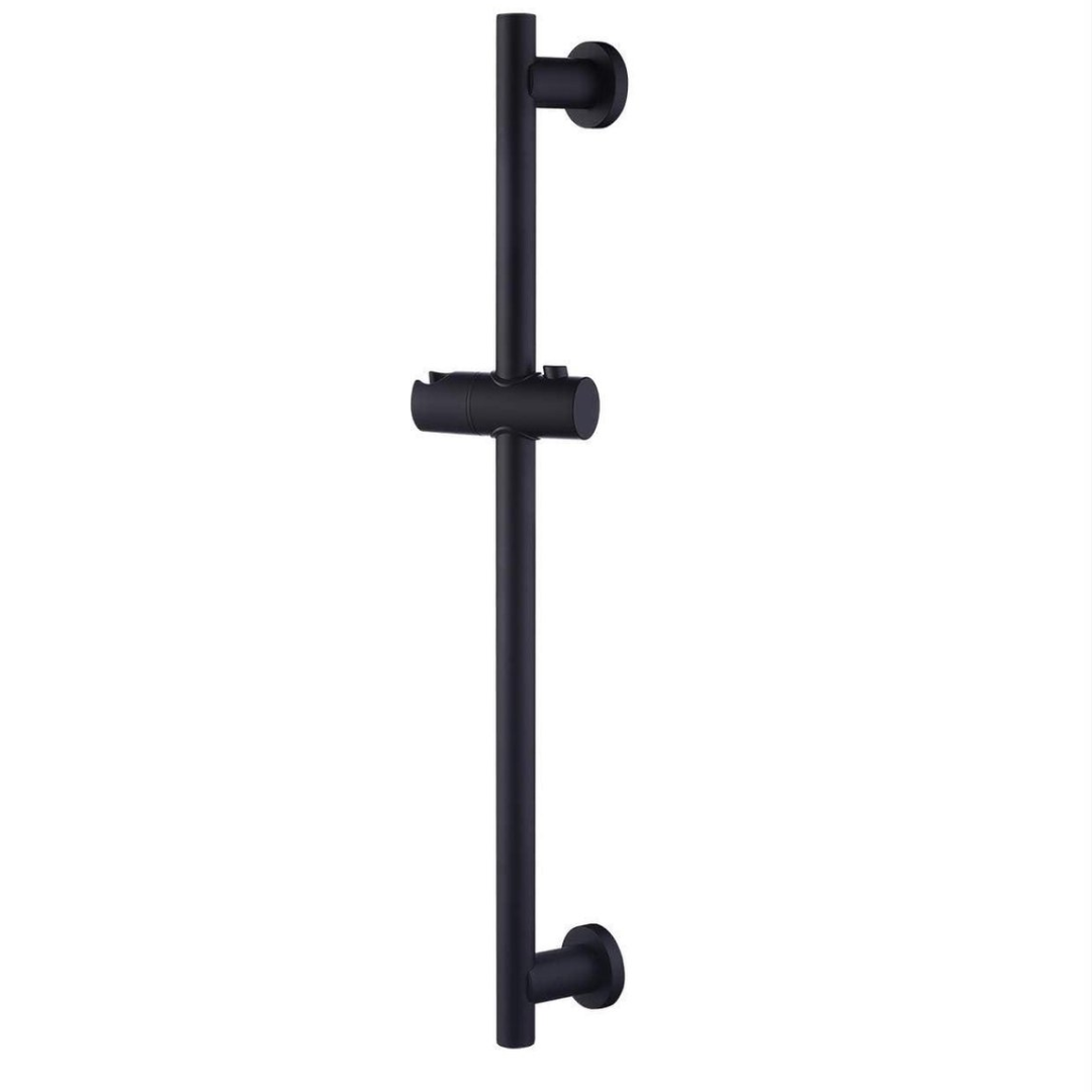 Barre de douche industrielle SUS304 avec pommeau de douche noir - Acier inoxydable - 150 cm de tuyau de douche - Noir
