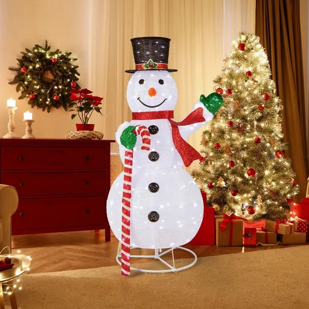 Bonhomme de neige Coast - 180 lumières - métal et polyester - résistant aux intempéries - 150cm