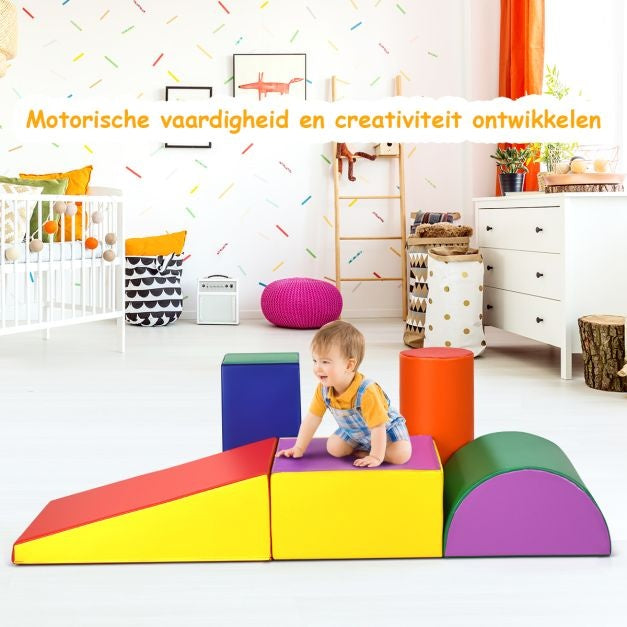Coast Crawl and Climb Foam Play Set Colourful Fun Foam Play Set 5-piece Lightweight Interactive Set Colourful