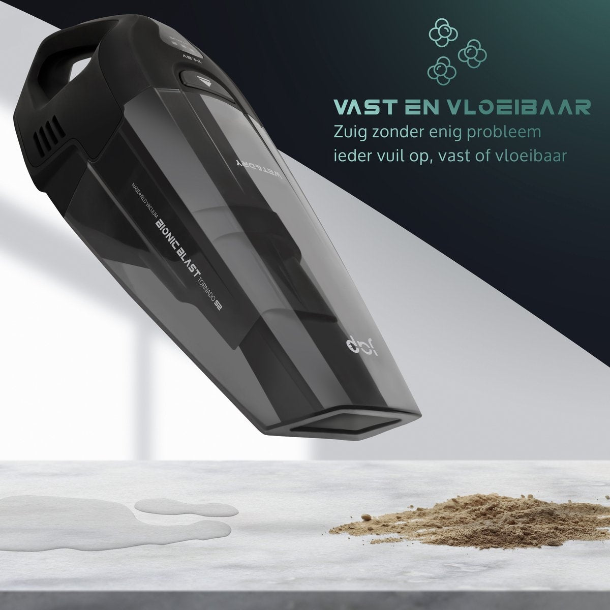 JAP Tornado S2 - Voiture et maison - Solides et liquides - Aspirateur à main tout-en-un - Sans fil - Aspirateur sans sac - 4 têtes - 14.8V