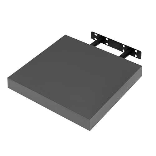 Etagère murale rectangulaire Woltu - MDF gris foncé - 25 cm