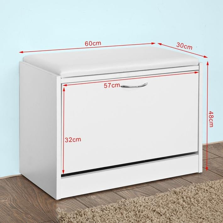 SoBuy FSR16-W Rangement pour chaussures | Blanc | MDF | 60 X 30 X 48