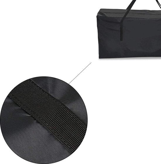 Sac de rangement pour coussins de jardin - Noir - 173 x 76 x 51 cm - Sac de rangement pour coussins de meubles de jardin - Sac de rangement pour coussins de chaises de jardin - Sac de rangement pour coussins d'ensembles de jardin
