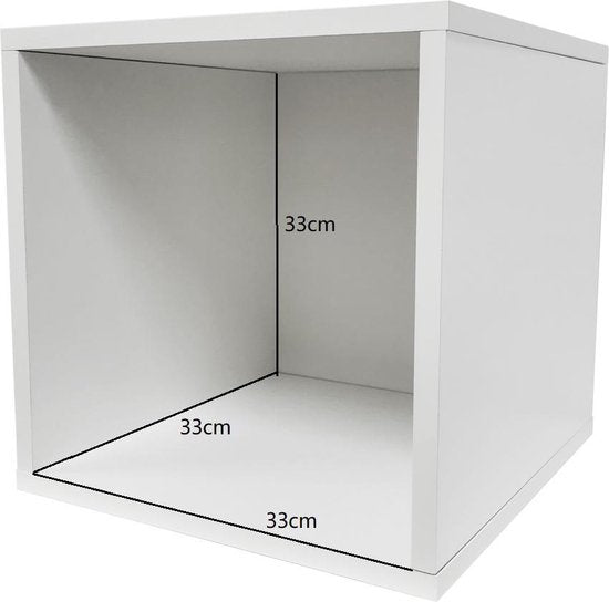 Meuble de rangement pour disques vinyles cube - meuble à disques - rangement pour disques vinyles lp - blanc