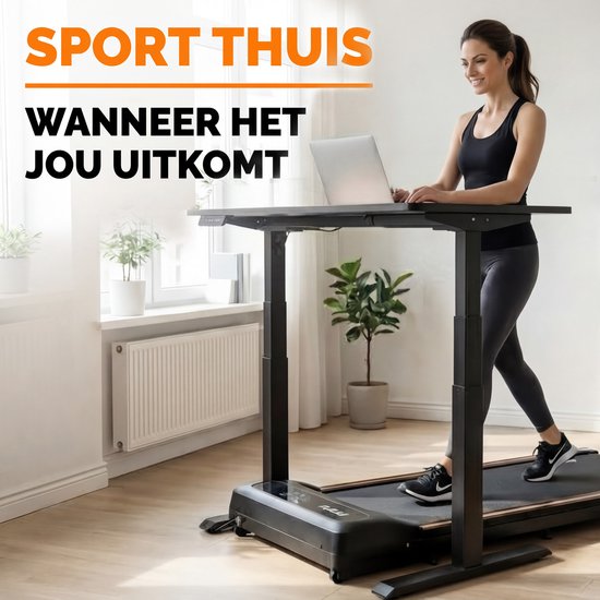 Tapis de course Fitby - Tapis de course avec inclinaison 5% - 8% - Tapis de course 1-8 km/h - Tapis de course - Tapis de marche - Noir Orange