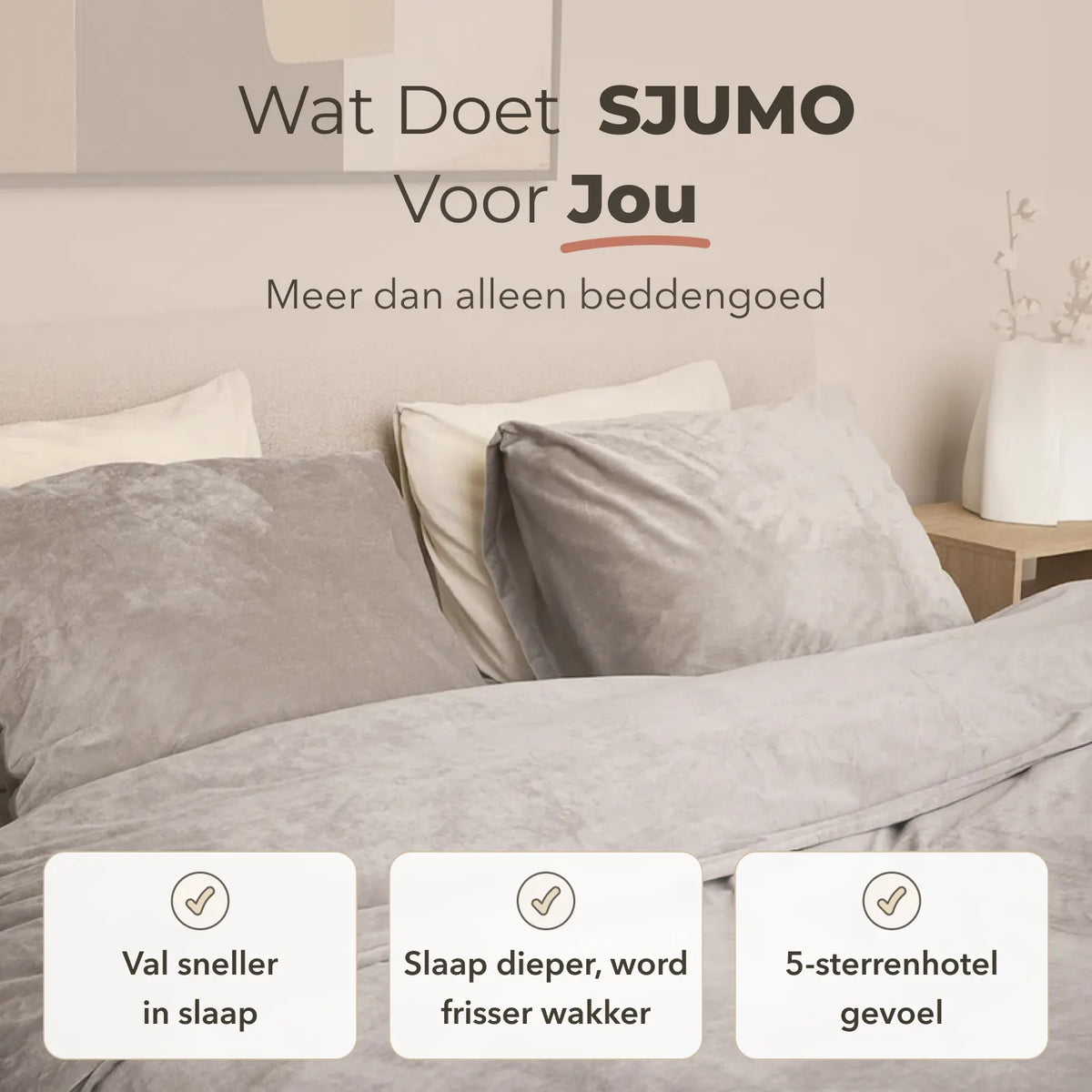 Sjumo - Drap-housse Silky Smooth - 200x210/220 cm - Satin de coton gris chaud - Brillant de haute qualité et doux comme de la soie - Anti-allergique et respirant - Confort de qualité hôtelière de luxe