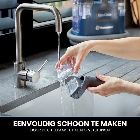 Vacmaster Easyclean Thermo - Nettoyeur de moquette chauffant - Nettoyeur de taches chauffant jusqu'à 50 °C - Nettoyeur avec fonction de chauffage - Nettoyeur de meubles 1 200 W - Nettoyeur de canapés avec produit nettoyant