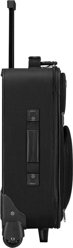 Juskys Trolley Travel Case Set / Suitcase Set Athen - 5-Piece - Black